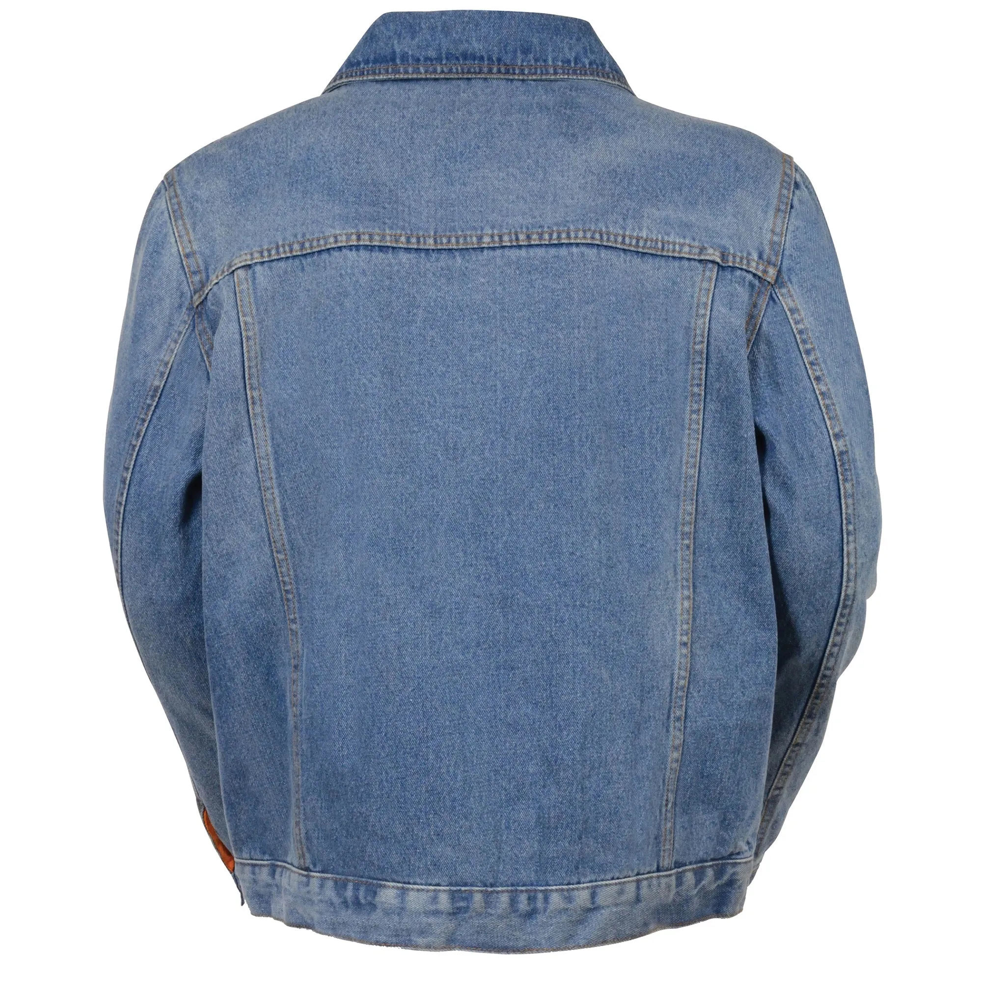 Men's Classic Denim Jean Pocket Jacket w/ Gun Pockets